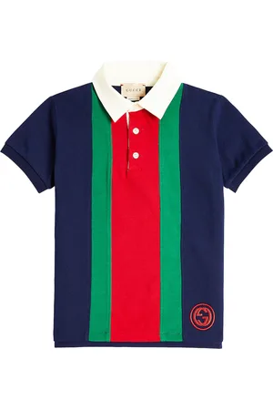 Gucci Web Stripe cotton jersey polo shirt