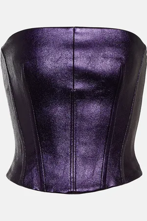Stouls Rosalia metallic leather bustier