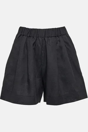 ASCENO Zurich wide-leg linen shorts