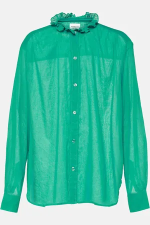 Marant Etoile Ruffle-trimmed cotton shirt