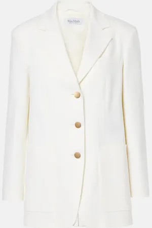 Max Mara Single-breasted cotton drill jacket