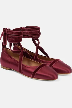 MALONE SOULIERS Spencer satin ballet flats