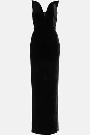 Roland Mouret Strapless velvet gown