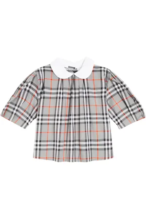 Burberry Checked cotton-blend blouse