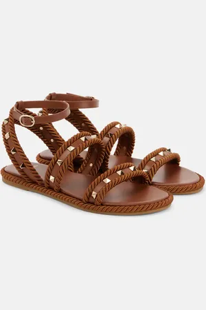 VALENTINO GARAVANI Rockstud Torchon leather sandals