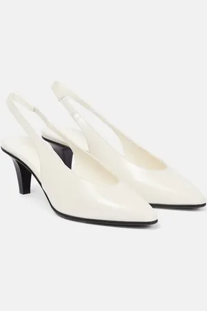 Loro Piana Rebecca leather slingback pumps