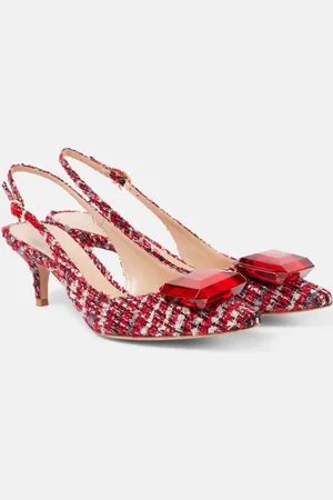 Gianvito Rossi Jaipur bouclÃ© slingback pumps