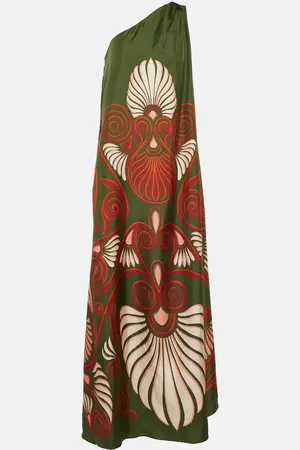 La DoubleJ Roy one-shoulder silk twill maxi dress