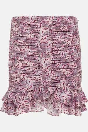 Isabel Marant Milendi ruffled silk-blend miniskirt