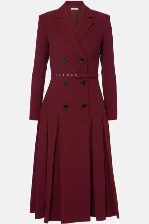 EMILIA WICKSTEAD Chaney pleated crÃªpe blazer dress
