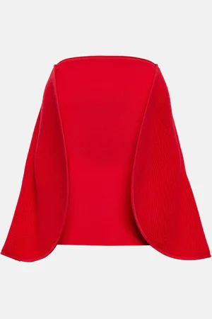 Victoria Beckham Paneled jersey miniskirt