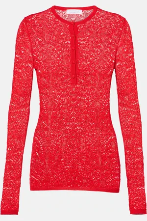 GABRIELA HEARST Ithaca open-knit wool and silk Henley shirt