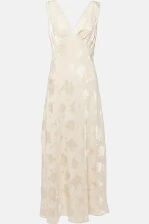 RIXO London Bridal Sandrine floral jacquard midi dress