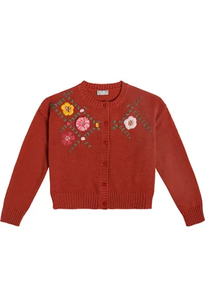 Il gufo Embroidered wool cardigan
