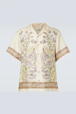 Etro Paisley silk bowling shirt
