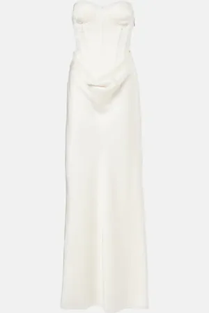 ROTATE Bridal embellished satin corset dress