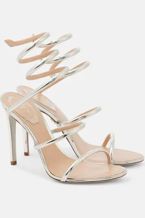 RENE CAOVILLA Cleo 105 mirrored leather sandals