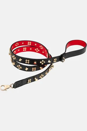 Christian Louboutin Loubileash embellished leather dog leash
