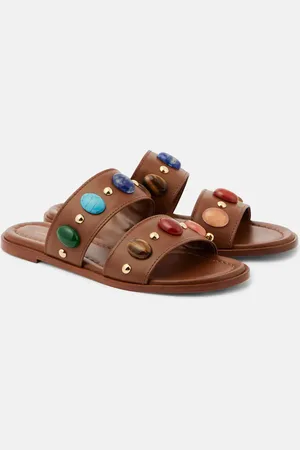 Gianvito Rossi Shanti embellished leather sandals