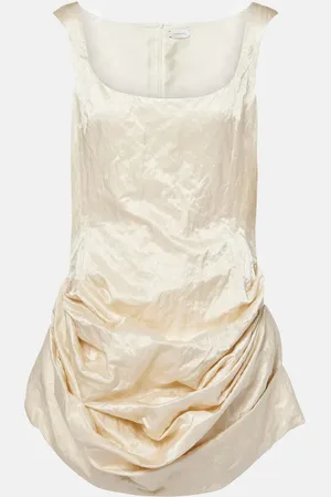 MAGDA BUTRYM Draped cotton-blend minidress