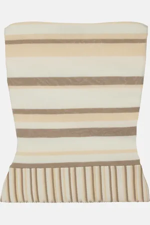 FAITHFULL THE BRAND Citara striped cotton-blend top