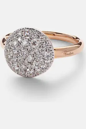 Pomellato Sabbia 18kt yellow ring with diamonds
