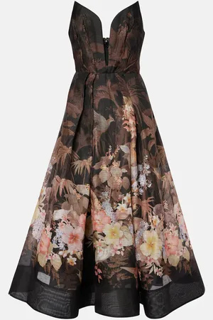 ZIMMERMANN Illuminate Draped linen and cotton midi dress