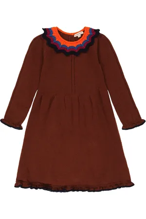 Caramel Amberley wool-blend dress