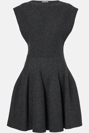 Alaïa AlaÃ¯a Godet silk-blend minidress
