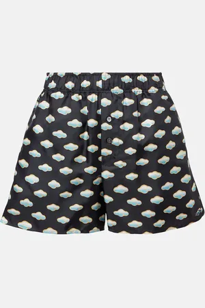 Loewe Clouds silk twill shorts