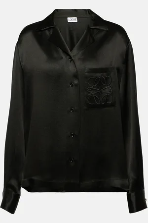 Loewe Anagram silk satin shirt