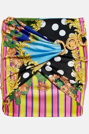 VERSACE Medusa Palm Springs wrap miniskirt
