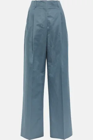 The Row Gaugin high-rise cotton and ramie pants