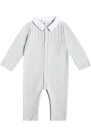 Tartine Et Chocolat Baby cable-knit cotton onesie