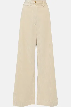 Etro High-rise cotton corduroy wide-leg pants