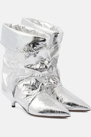 Isabel Marant Edrik metallic leather ankle boots