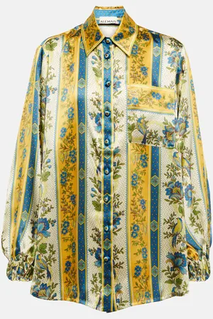 ALÉMAIS AlÃ©mais Quinn printed silk satin shirt