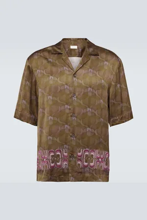 DRIES VAN NOTEN Embroidered printed bowling shirt