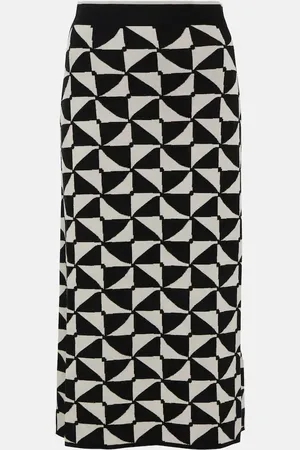 Max Mara Enza high-rise wool midi skirt