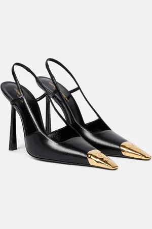 Saint Laurent Jeanne 110 leather slingback pumps