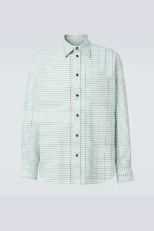 Bottega Veneta Checked wool twill shirt