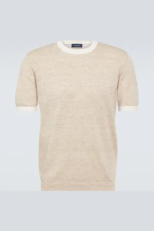 Thom Sweeney Linen and cotton T-shirt