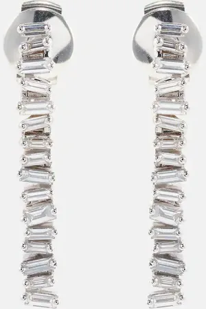 Suzanne Kalan 18kt gold drop earrings with diamonds