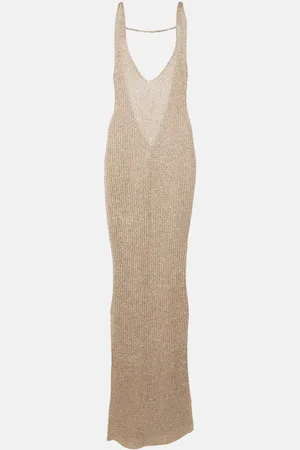 Bananhot Sunny lamÃ© maxi dress