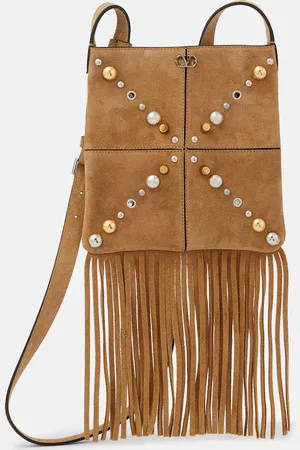 VALENTINO GARAVANI NellcÃ´te Small fringed suede shoulder bag