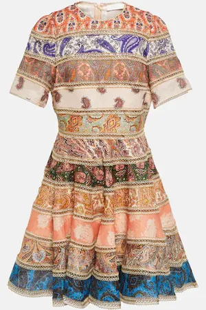 ZIMMERMANN Devi Spliced printed minidress