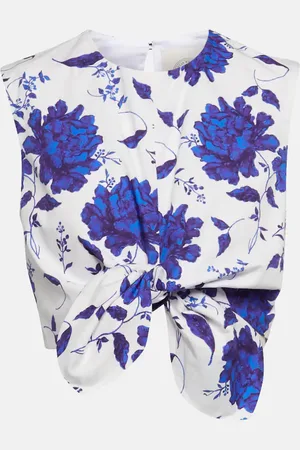 EMILIA WICKSTEAD Sierra printed cotton crop top