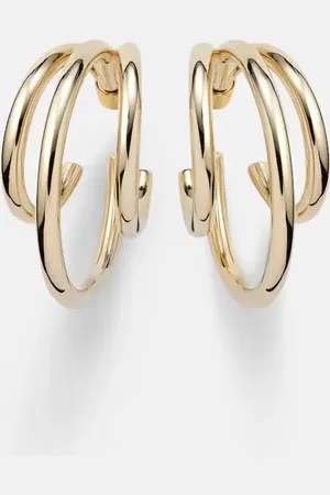 Jennifer Fisher Triple Baby 10kt -plated hoop earrings