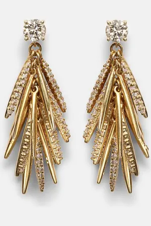 Ileana Makri Grass Sunshine Drop 18kt earrings with diamonds
