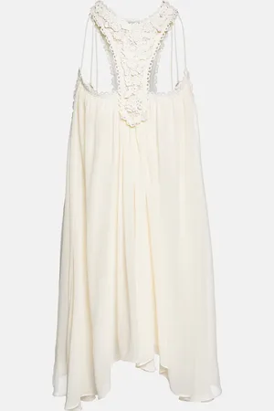 Isabel Marant Racky embellished crochet and silk minidress